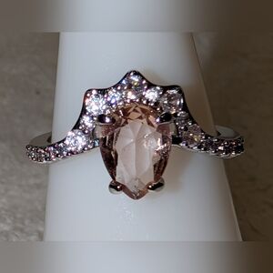 *BP #3842 "Just a Dream" Smokey Topaz Size 6 Rhodium Ring BRAND NEW